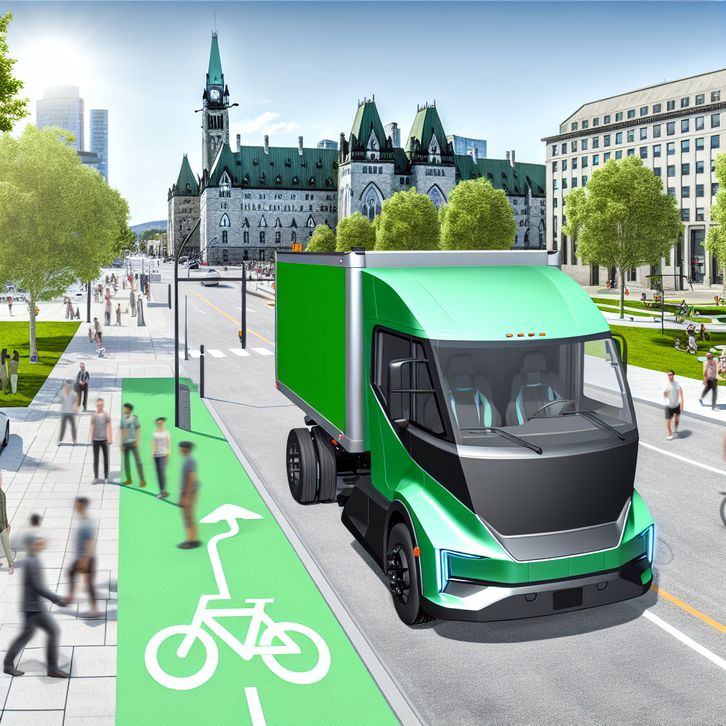 Harbinger's electric medium-duty trucks showcased in an urban environment, emphasizing their eco-friendly design and features.