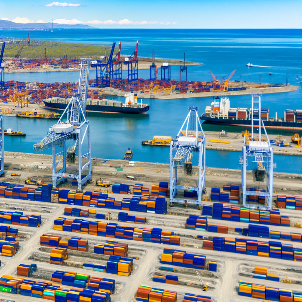 Aerial view of the Montreal Port expansion