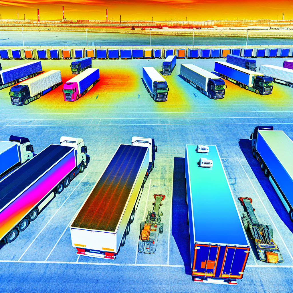 Image of various trailers in fleet operations