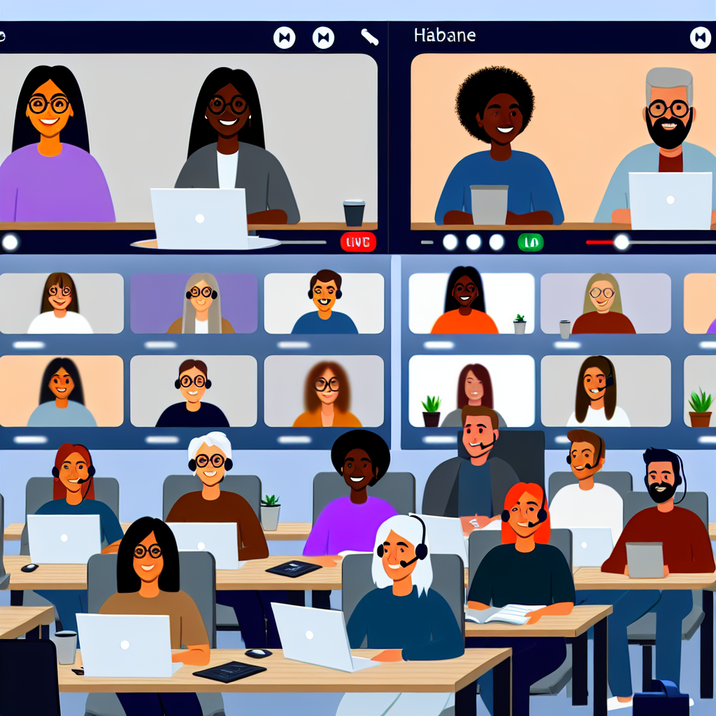 Diverse group of webinar attendees engaging in an online session