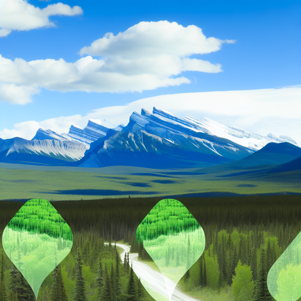 Harbinger electric truck in a Canadian landscape