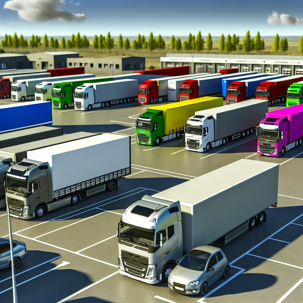 A variety of private fleet trucks showing diversity in fleet types