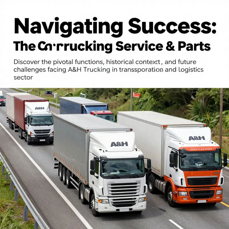 A fleet of A&H Trucking trucks driving on a busy highway, representing the importance of logistics.