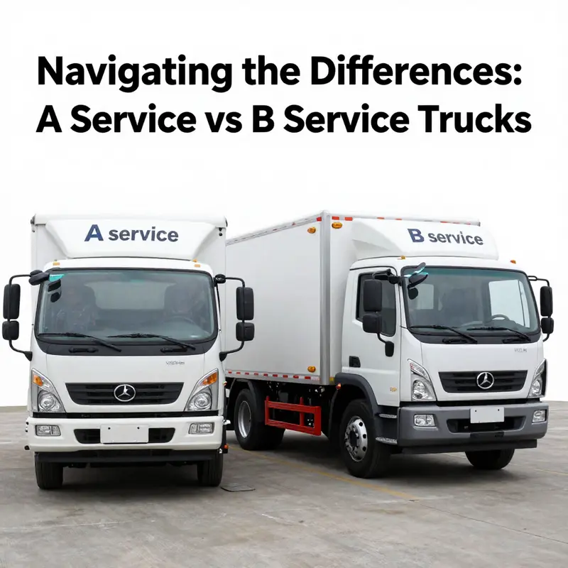 Comparison of A Service and B Service Trucks showcasing their distinct characteristics.
