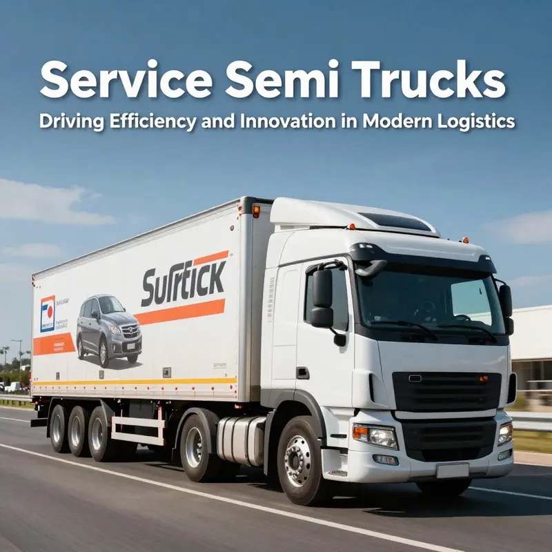 Service semi truck designed for efficient transport of goods across different industries.