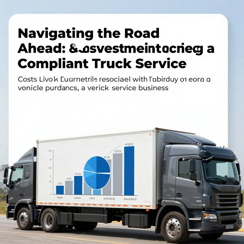 An infographic illustrating the essential legal requirements for starting a compliant truck service business.