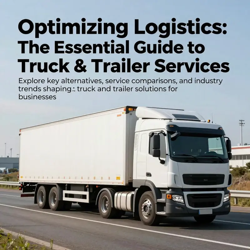 An image of a robust truck navigating a highway, representing the importance of truck and trailer services in logistics.