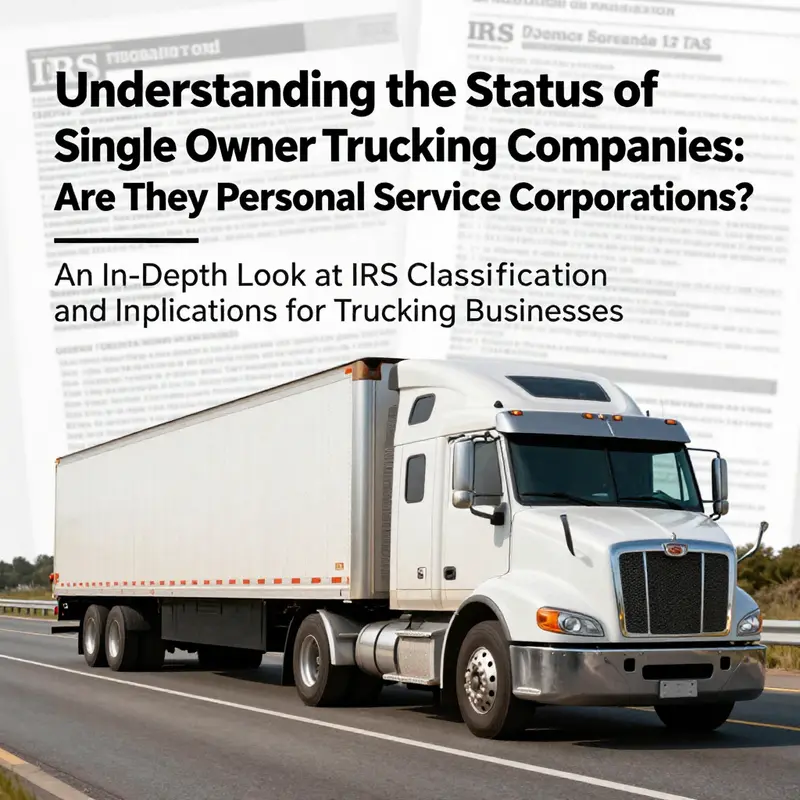 A visually engaging cover image illustrating trucking alongside IRS regulatory documents, representing the complexities of business classifications.