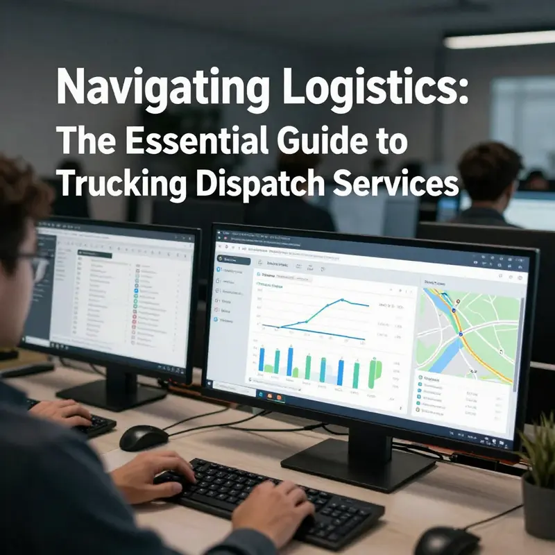 Dispatchers actively managing logistics at a trucking dispatch center.