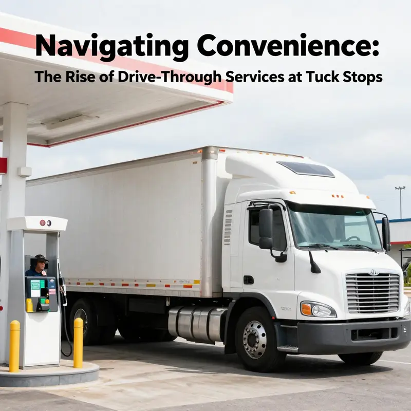 Map showing truck stops equipped with drive-through services across the U.S.