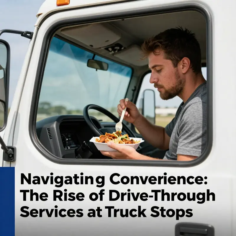 Map showing truck stops equipped with drive-through services across the U.S.