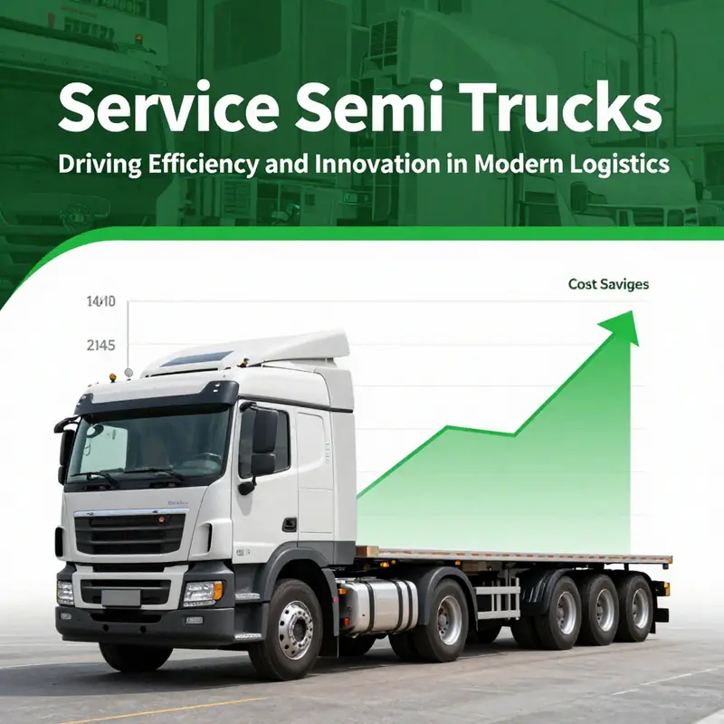 Service semi truck designed for efficient transport of goods across different industries.