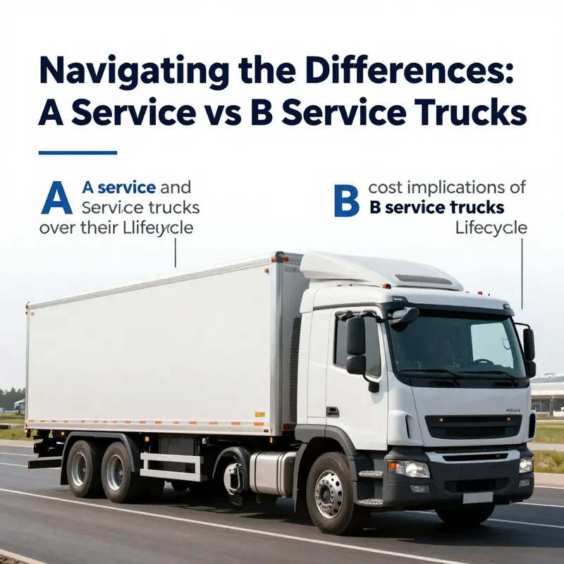Comparison of A Service and B Service Trucks showcasing their distinct characteristics.