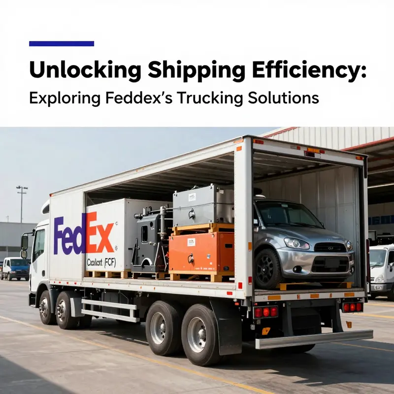 FedEx Customized Freight truck loaded with diverse cargo, offering tailored shipping solutions.