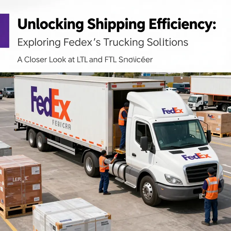 FedEx Customized Freight truck loaded with diverse cargo, offering tailored shipping solutions.