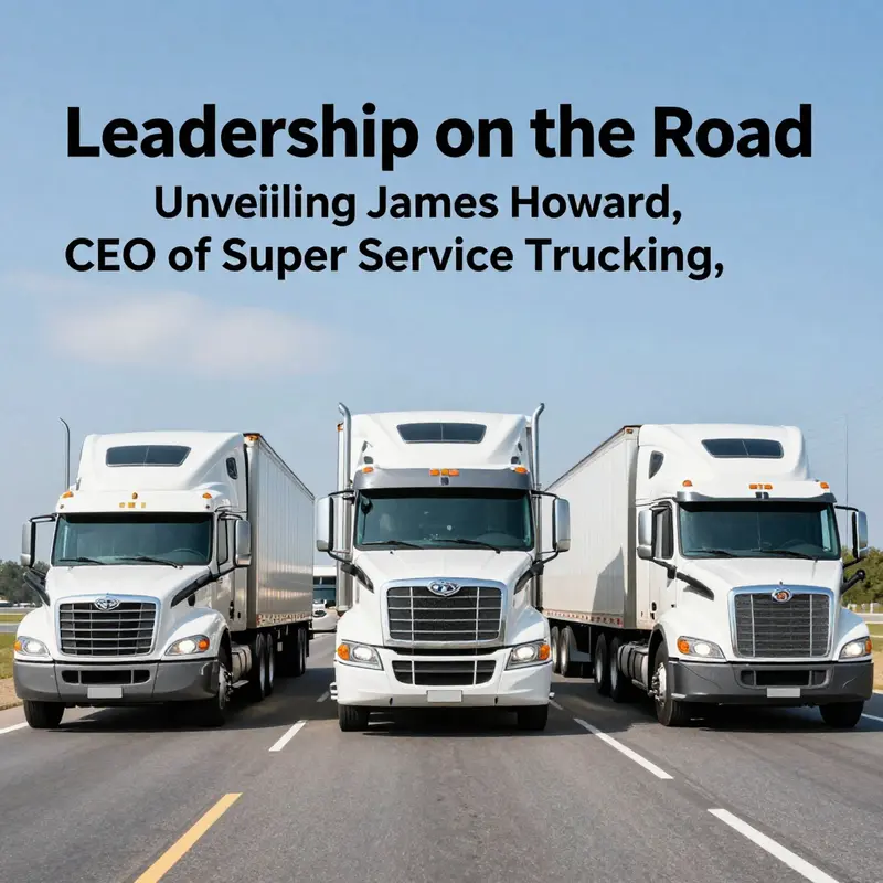 James Howard, CEO of Super Service Trucking, exemplifying leadership in the logistics industry.