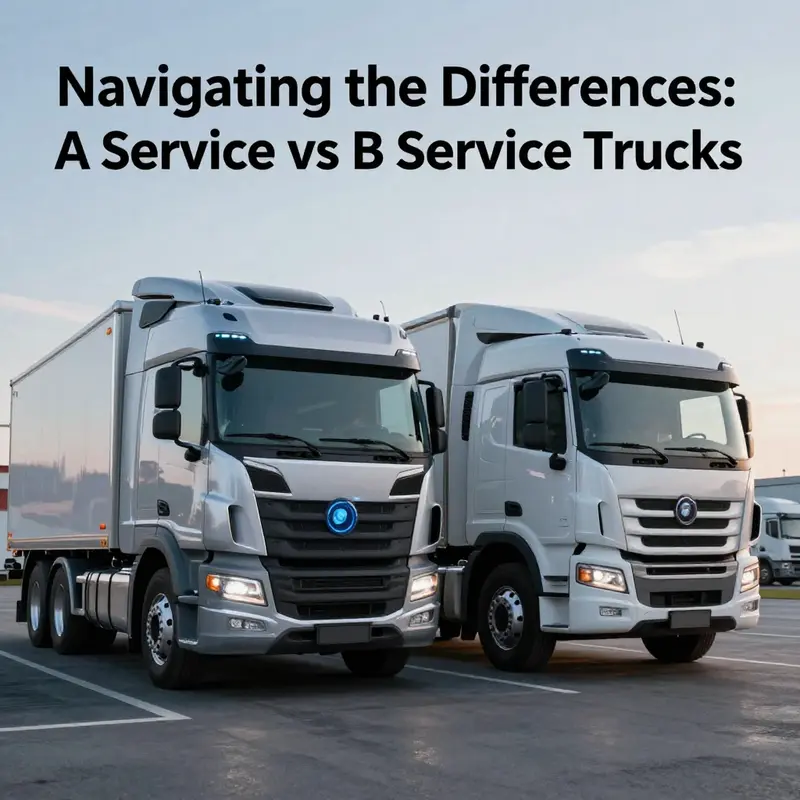 Comparison of A Service and B Service Trucks showcasing their distinct characteristics.