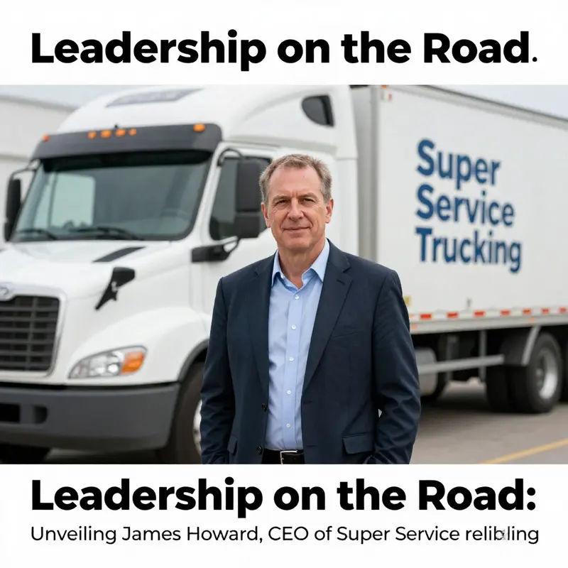James Howard, CEO of Super Service Trucking, exemplifying leadership in the logistics industry.