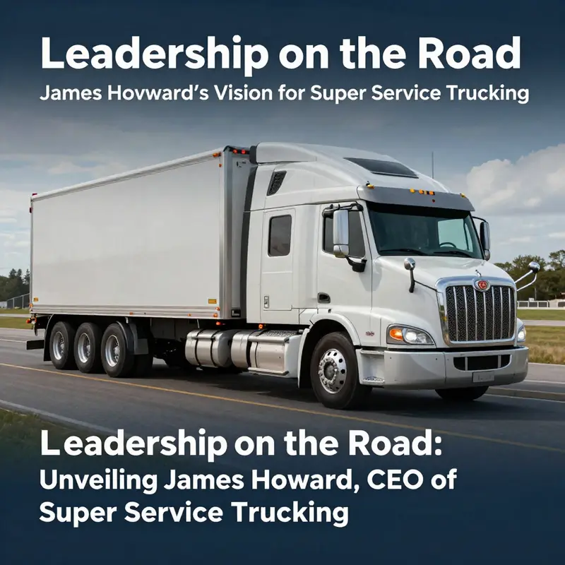 James Howard, CEO of Super Service Trucking, exemplifying leadership in the logistics industry.