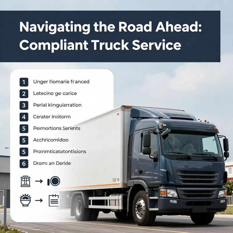 An infographic illustrating the essential legal requirements for starting a compliant truck service business.