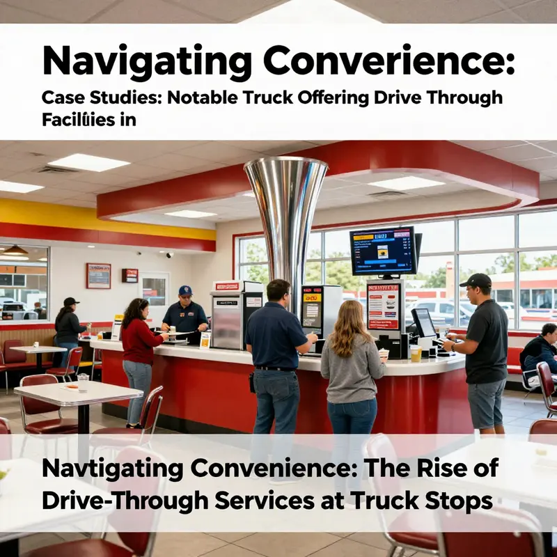 Map showing truck stops equipped with drive-through services across the U.S.