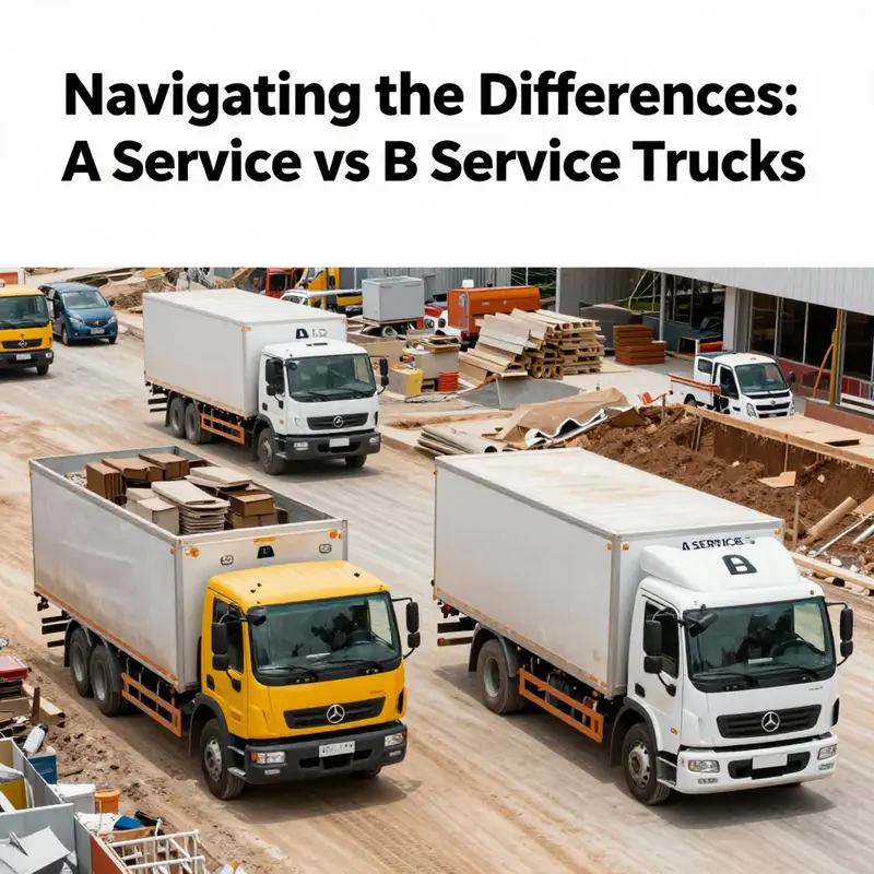 Comparison of A Service and B Service Trucks showcasing their distinct characteristics.