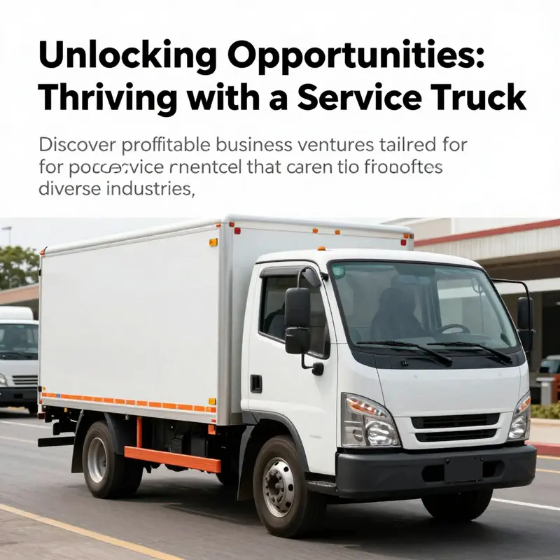 A service truck in action across different industries, representing its versatility for mobile businesses.
