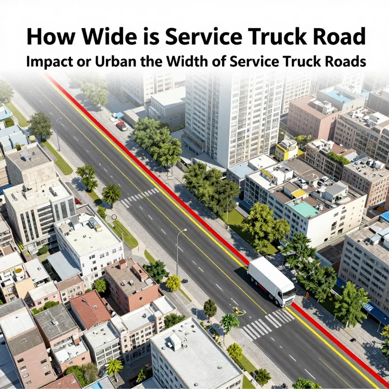 Comparative view of service trucks highlighting their standardized widths.