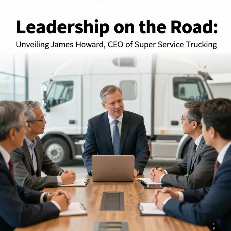 James Howard, CEO of Super Service Trucking, exemplifying leadership in the logistics industry.