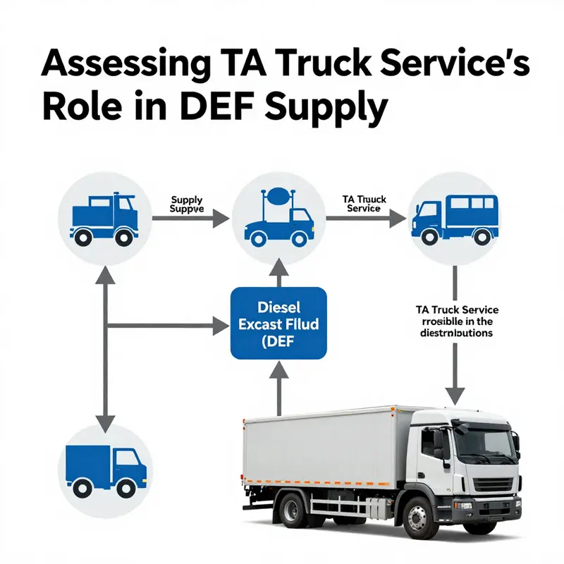 An infographic displaying the DEF supply chain with emphasis on TA Truck Service’s potential involvement.