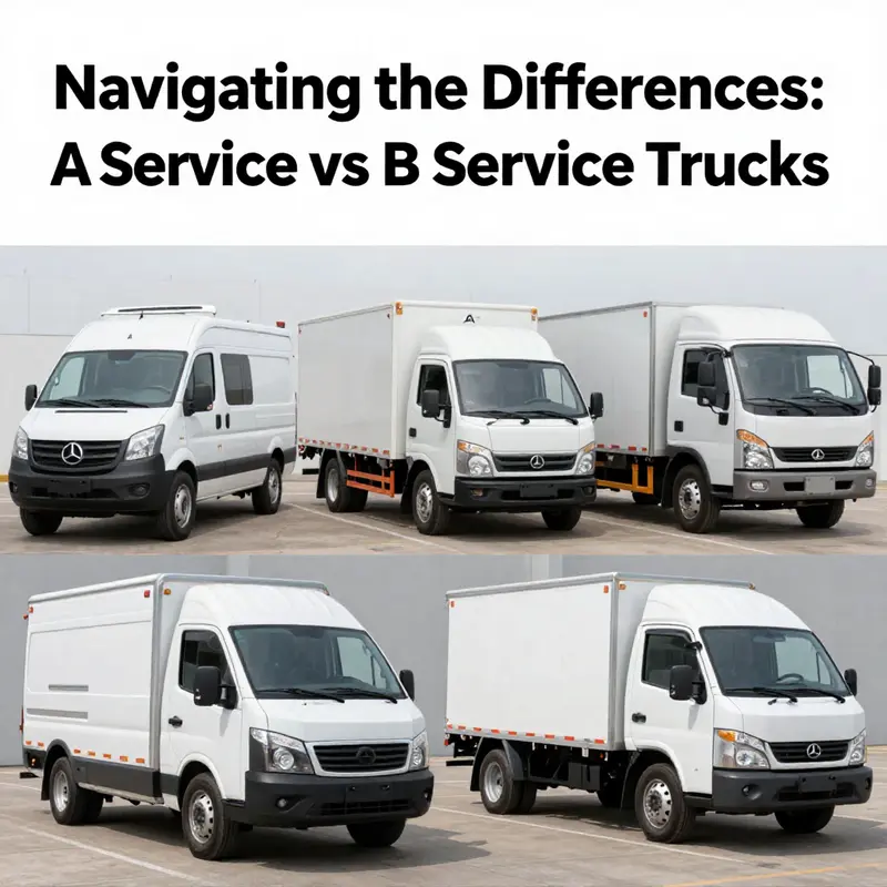 Comparison of A Service and B Service Trucks showcasing their distinct characteristics.