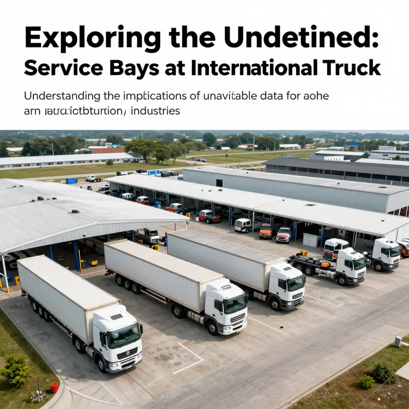 A bustling truck service center showcasing the importance of vehicle maintenance in the trucking industry.