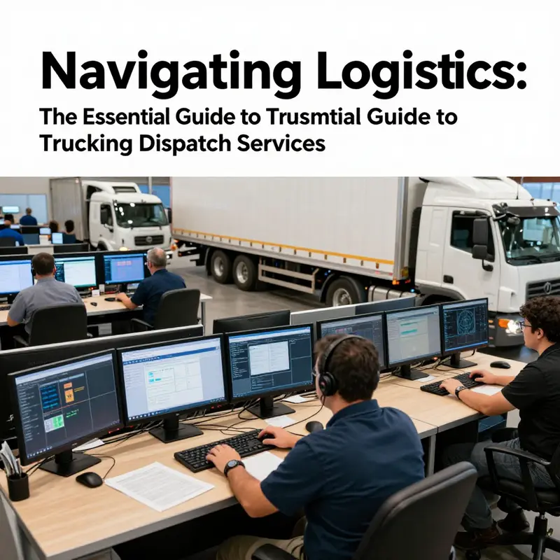Dispatchers actively managing logistics at a trucking dispatch center.