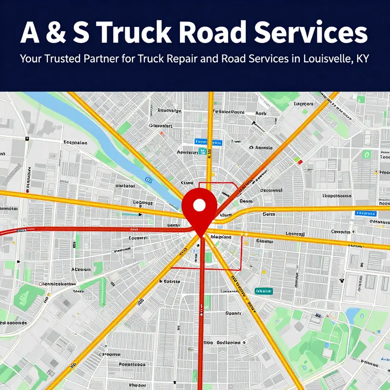 A vibrant operational scene at A & S Truck Road Services, where dedicated technicians service a variety of trucks.