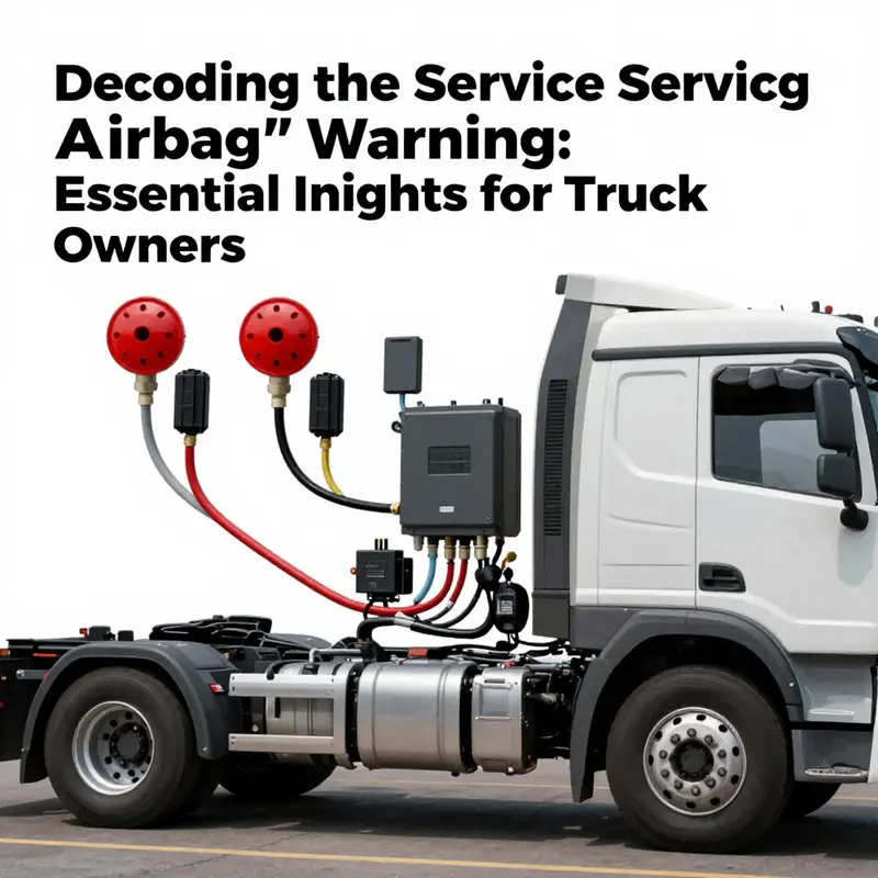 The ‘Service Airbag’ warning light signifies an urgent need for attention in your truck’s safety system.