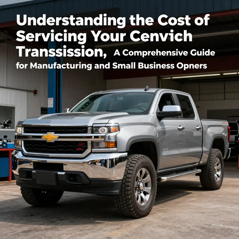 A Chevy truck in front of a mechanic's garage, emphasizing maintenance readiness and service.