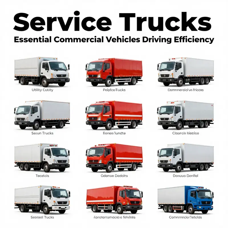 Infographic showing the classification of service trucks as commercial vehicles.