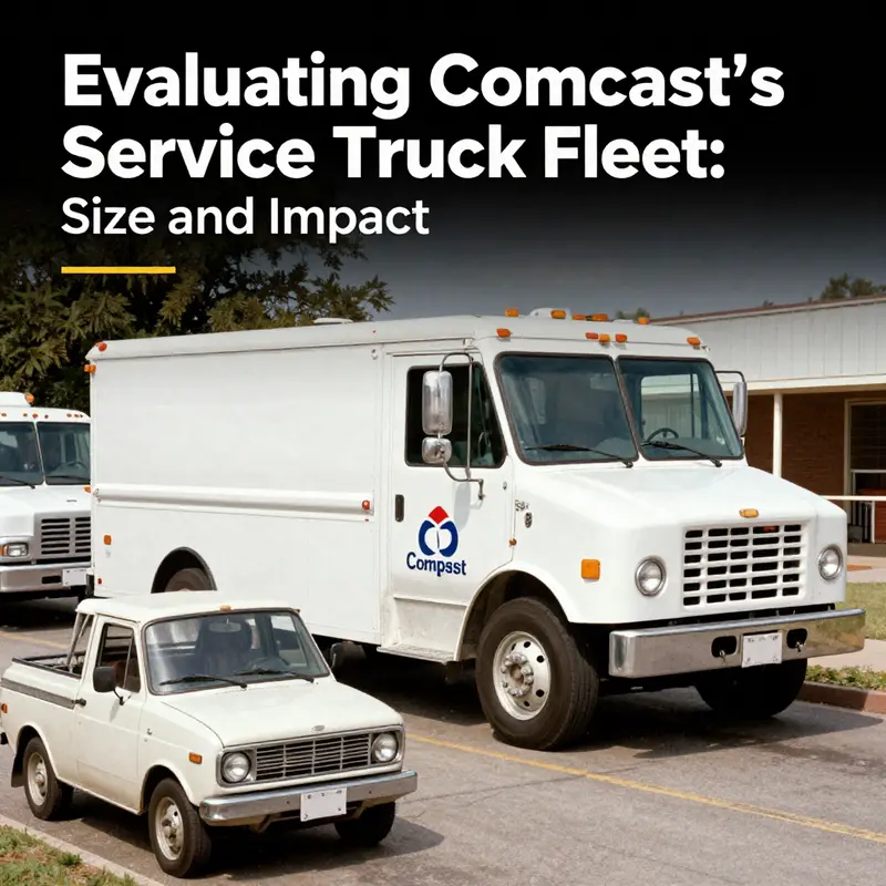 A snapshot of Comcast’s service trucks, which are essential for their field workforce in addressing customer service needs.