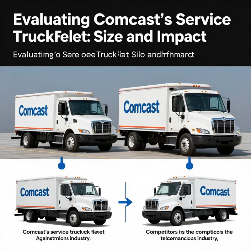 A snapshot of Comcast’s service trucks, which are essential for their field workforce in addressing customer service needs.