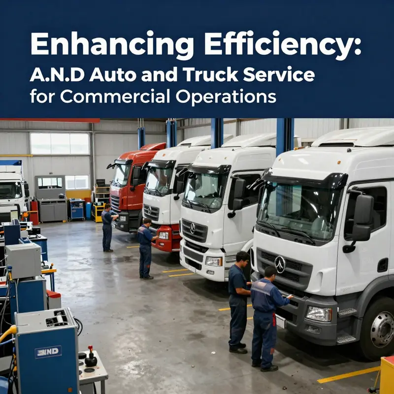 A technician working on a heavy-duty truck, highlighting A.N.D Auto and Truck Service’s expertise.