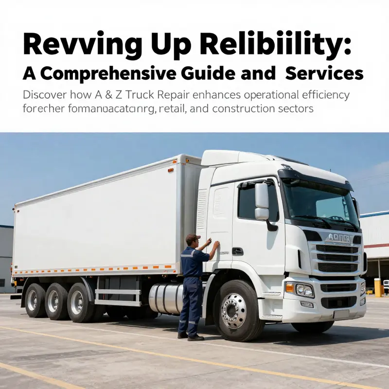 A technician from A & Z Truck Repair servicing a semi-truck, representing the company's focus on quality service.
