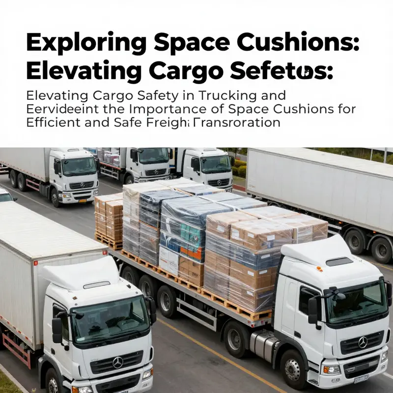 Trucks filled with cargo, clearly exhibiting the role of space cushions in safe transport.