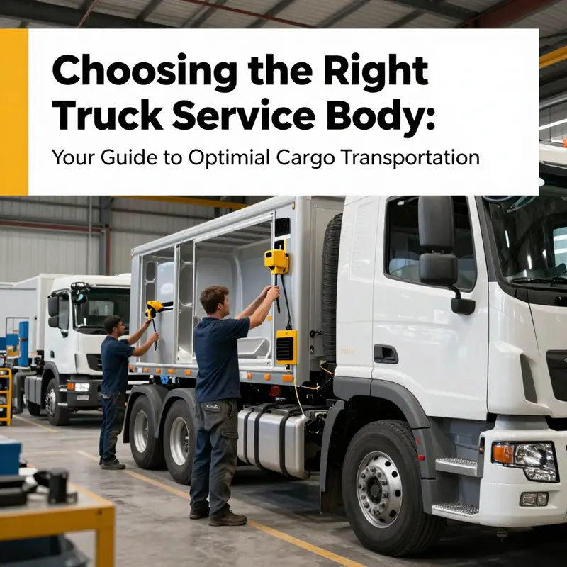 Various truck service bodies tailored for different types of cargo.