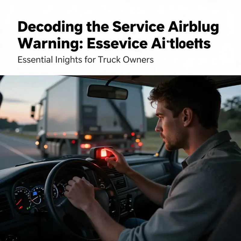 The ‘Service Airbag’ warning light signifies an urgent need for attention in your truck’s safety system.