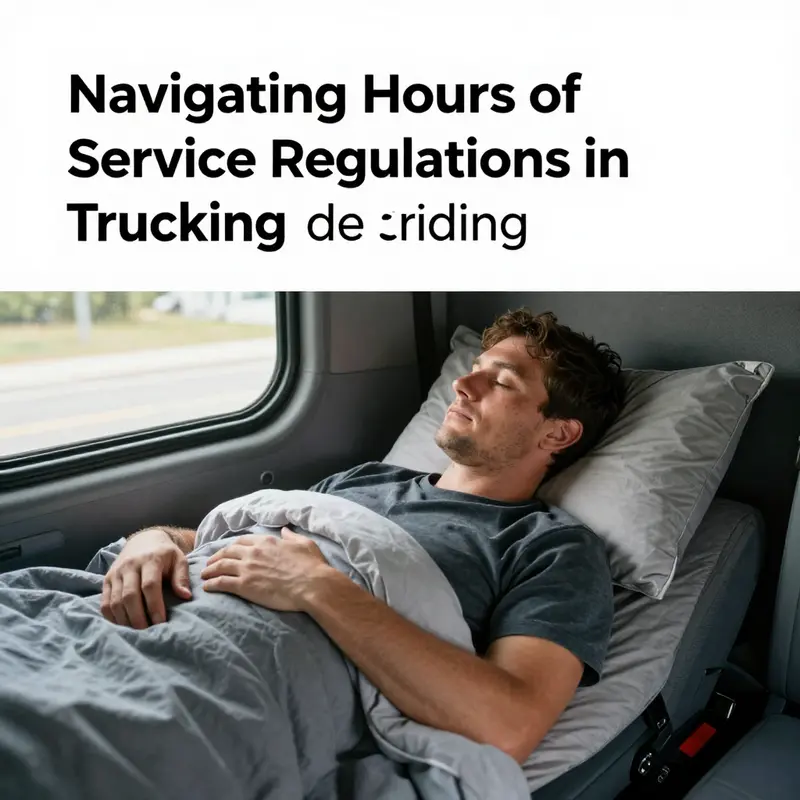 An infographic summarizing the key components of Hours of Service regulations for truck drivers.