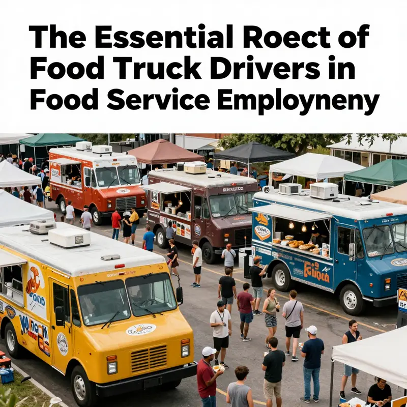 Food truck drivers serve customers, highlighting their integral role in food service.