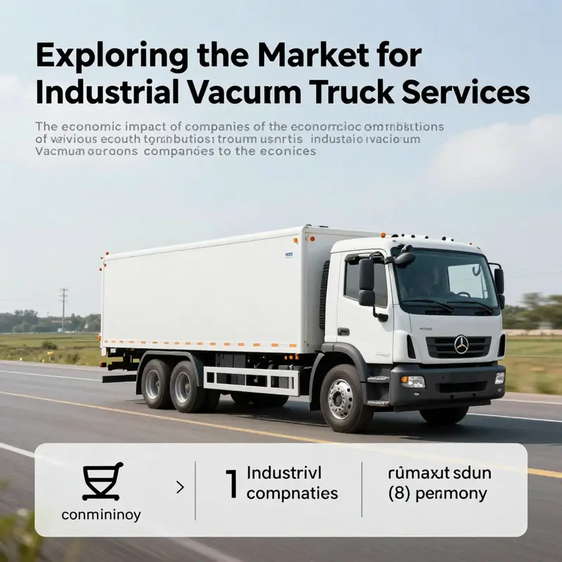 An industrial vacuum truck efficiently managing waste at a manufacturing plant.