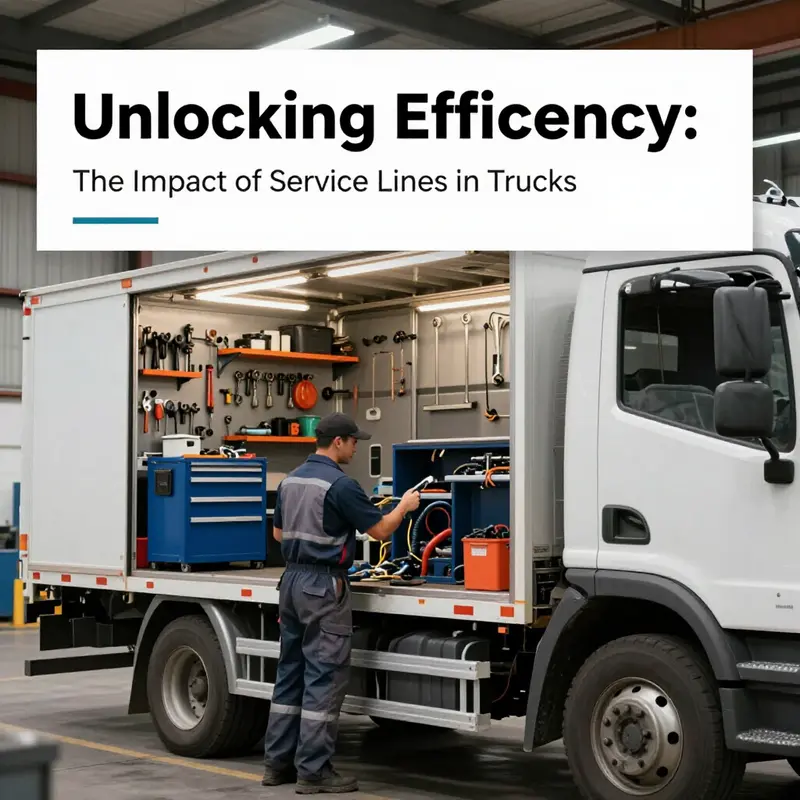 A technician efficiently addressing repairs from a service truck, showcasing enhanced productivity.