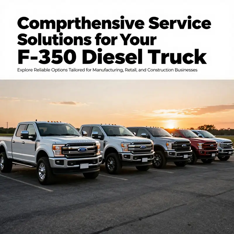 Multiple Ford F-350 trucks displayed in a panoramic view, highlighting their robust construction and versatility.