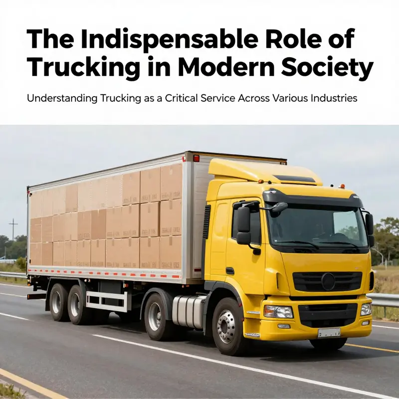 A truck on the road carrying goods to illustrate the importance of trucking in supply chain logistics.